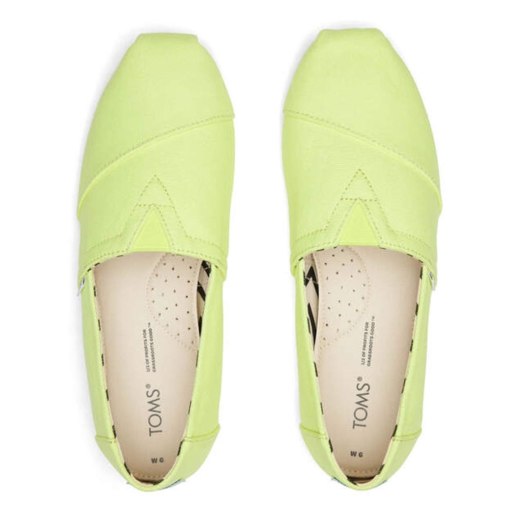 NBIB TOMS Alpargata Neon Yellow Recycled Cotton Canvas Multiple Sizes